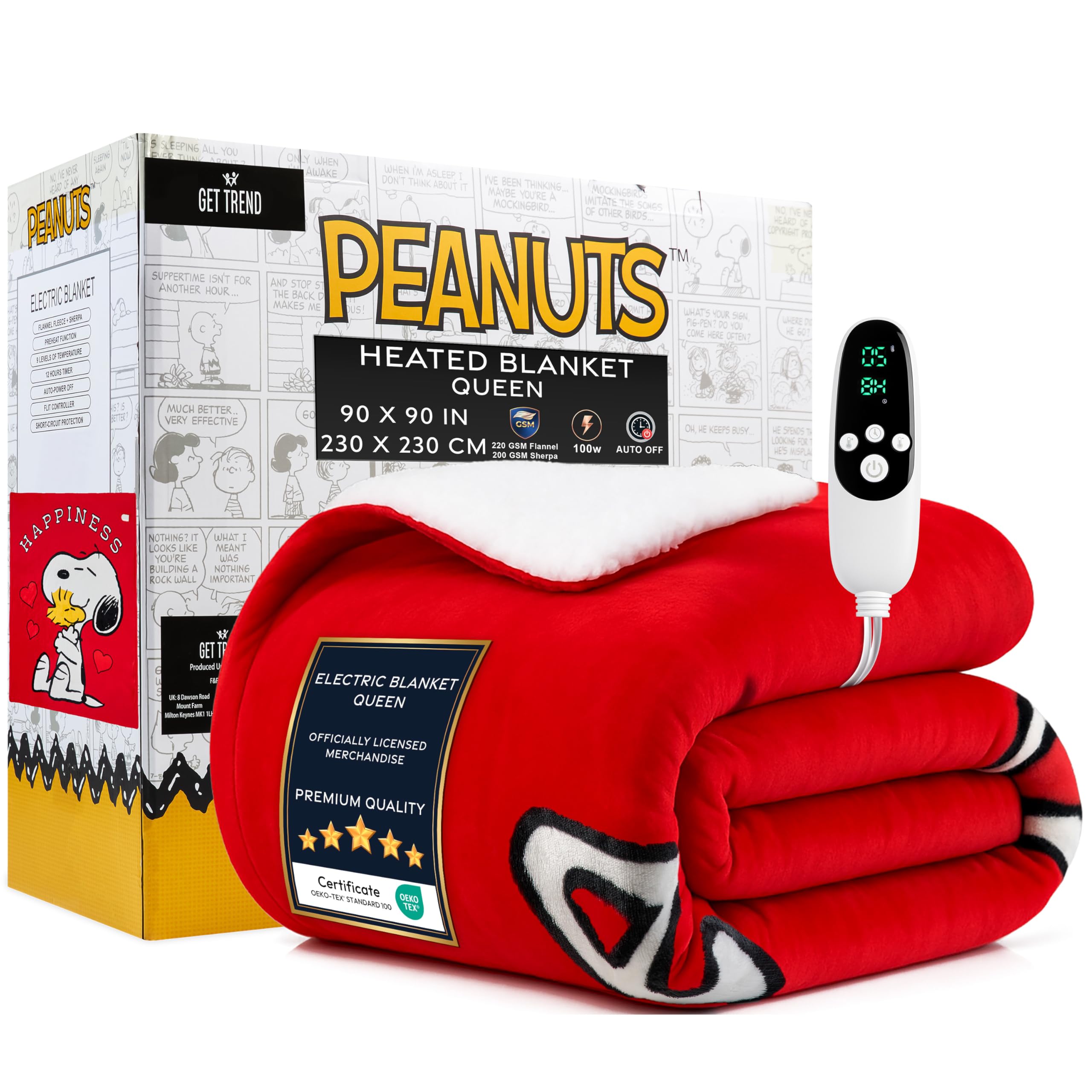 Amazon.com: Get Trend Peanuts Snoopy Heated Blanket Electric